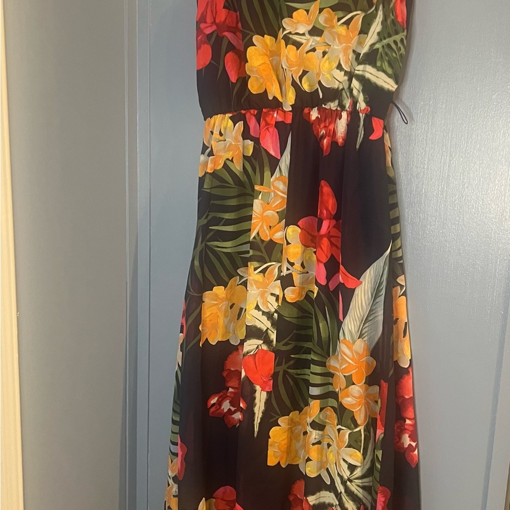 Apt. 9 High Low Floral Dress - Navy and Orange - Picture 4 of 13